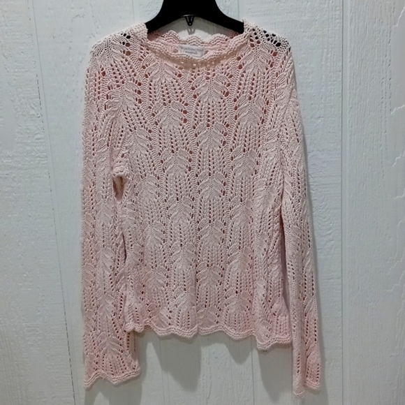 Worthington Essentials loose knit crochet sweater - Picture 2 of 9
